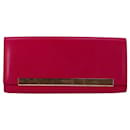 Saint Laurent Lutetia Flap Clutch Bag in Pink calf leather Leather