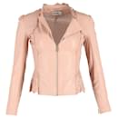 Alice by Temperley Lasercut Jacket in Pink Leather
