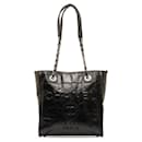 Chanel Leather Deauville Tote Bag Tote Bag Leather in Good condition