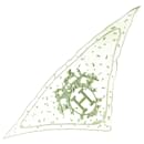 Hermès Bufanda triangular de seda verde Vif Argent