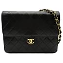 Chanel Black Square Classic Quilted Lambskin Flap