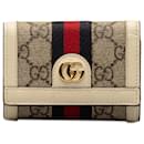 Gucci Brown GG Supreme Ophidia Small Wallet