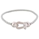 Fred force bracelet 10 MM MANILA IN WHITE GOLD 18K + T STEEL CABLE14 Gold