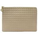 NEW CELINE C CHARM HAND POUCH BAG 10b813BFL.03ND QUILTED LEATHER POUCH - Céline