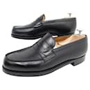 JM WESTON SHOES 180 Church´s Loafers 6D 40 IN BLACK LEATHER + LOAFERS SHOES BOX - JM Weston