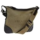 PRADA Shoulder Bag Canvas Beige Auth bs13413 - Prada