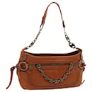 CELINE Shoulder Bag Leather Brown Auth 70338 - Céline