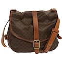 CELINE Macadam Canvas Shoulder Bag PVC Brown Auth 70829 - Céline