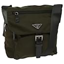 PRADA Shoulder Bag Nylon Khaki Auth bs13555 - Prada