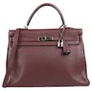 hermes kelly 35 Taurillon Clemence Prugna Argento Accessori in metallo □L: 2008 - Hermès