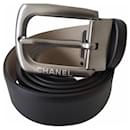 Cinturón de hombre de Chanel en cuero de ternera negro/talla 95/nuevo, nunca usado.