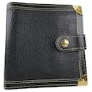 Louis Vuitton Compact Zip Wallet Cuir Portefeuille Court M91828 en bon état