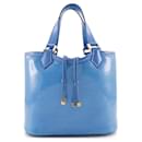 Louis Vuitton Mini Lagoon Bay Leather Handbag M92472 in fair condition