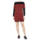 Black and red striped wide-neck knit dress - size UK 10 - Louis Vuitton