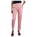 Pink straight-leg wool-blend  trousers - size UK 6 - Burberry