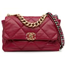 Chanel Red Large Lambskin 19 Flap