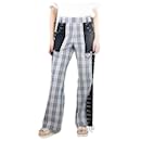 Blue checkered lace-up trousers - size S - Autre Marque