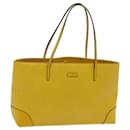 GUCCI Diamante Tote Bag Leather Yellow 353397 auth 70355 - Gucci