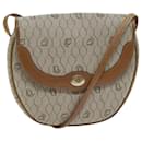 Christian Dior Honeycomb Canvas Shoulder Bag PVC Leather Beige Auth 70811