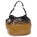 PRADA Shoulder Bag Enamel Brown Auth yk11658 - Prada