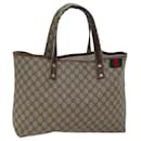 GUCCI GG Supreme Web Sherry Line Sac cabas PVC Rouge Beige 211134 Auth yk11698 - Gucci