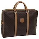 CELINE Macadam Canvas Hand Bag PVC Brown Auth yk11600 - Céline
