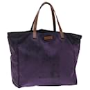 GUCCI GG Canvas Tote Bag Nylon Purple 282439 auth 70679 - Gucci