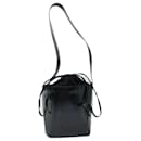 CELINE Shoulder Bag Enamel Black Auth 70828 - Céline