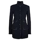 Veste en tweed noir avec boutons de bijoux de la collection Collectors CC. - Chanel
