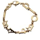 Vintage Gold Spell Out Dior Paris Letter Bracelet - Christian Dior