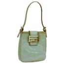 FENDI Zucchino Canvas Hand Bag Green Auth bs13377 - Fendi