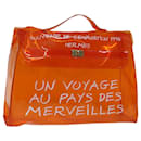 HERMES Vinyl Kelly Hand Bag Vinyle Orange Auth 68778 - Hermès