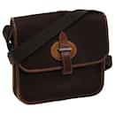 HERMES Ventura Shoulder Bag Canvas Leather Brown Auth yk11680 - Hermès