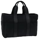HERMES Akapu Luco MM Hand Bag Nylon Black Auth bs13431 - Hermès