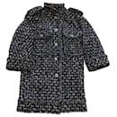 9K$ Paris / Edinburgh Black Tweed Coat - Chanel