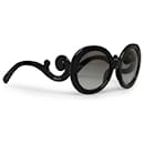 Prada Black Baroque Round Sunglasses