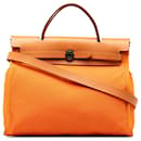 Hermès Toile Orange Herbag Zip 31