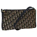 Christian Dior Trotter Canvas Shoulder Bag Navy Auth 70174