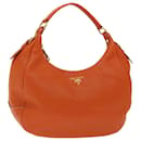 PRADA Shoulder Bag Leather Orange Auth am6047 - Prada