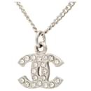 Silver CC bejewelled necklace - Chanel
