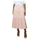 Salmon button-down tiered skirt - size UK 12 - Red Valentino