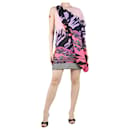 Pink asymmetric printed dress - size UK 10 - Missoni