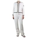 Weiße leichte Jacke mit Spitzenbesatz - Größe UK 10 - Ermanno Scervino
