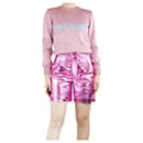 Pink lurex Saturday jumper - size UK 12 - Alberta Ferretti