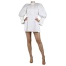 Mini-robe blanche à col haut et manches bouffantes - taille UK 8 - Ellery