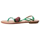 Brown beach sandals with strawberry detail - size EU 37 - Aquazzura