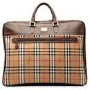 Burberry Brown Haymarket Check Garment Bag