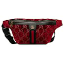 Gucci Red GG Velvet Ophidia Belt Bag