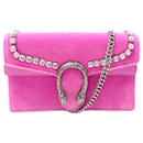 NEUF SAC A MAIN GUCCI WALLET ON CHAIN MINI DIONYSUS 476432 VELOURS ROSE BAG - Gucci