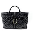 BOLSO DE MANO MONCLER NEW OPHELIE DE CHAROL NEGRO BOLSO ACOLCHADO - Moncler